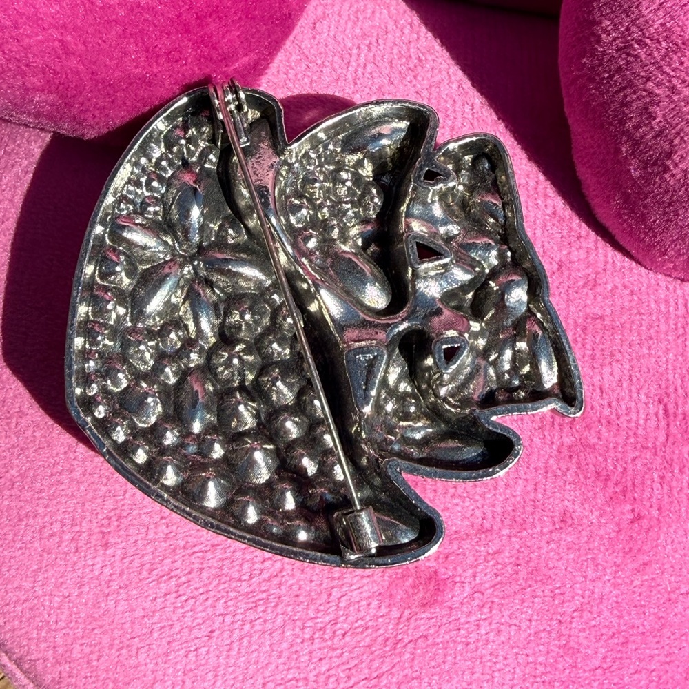 NEW! Mushroom Colorful Crystal Rhinestone Large Brooch - Picture 6 of 8